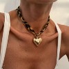 Scarf Necklace with Charm Gold Starfish Chunky Cross Heart Flower Pendants Bandana Charm Necklace Leopard Choker Necklaces for Women Boho Beach - 3 of 4