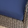 Leisure Made Jackson 5pc Wicker Sectional in Navy Fabric - 3 of 4