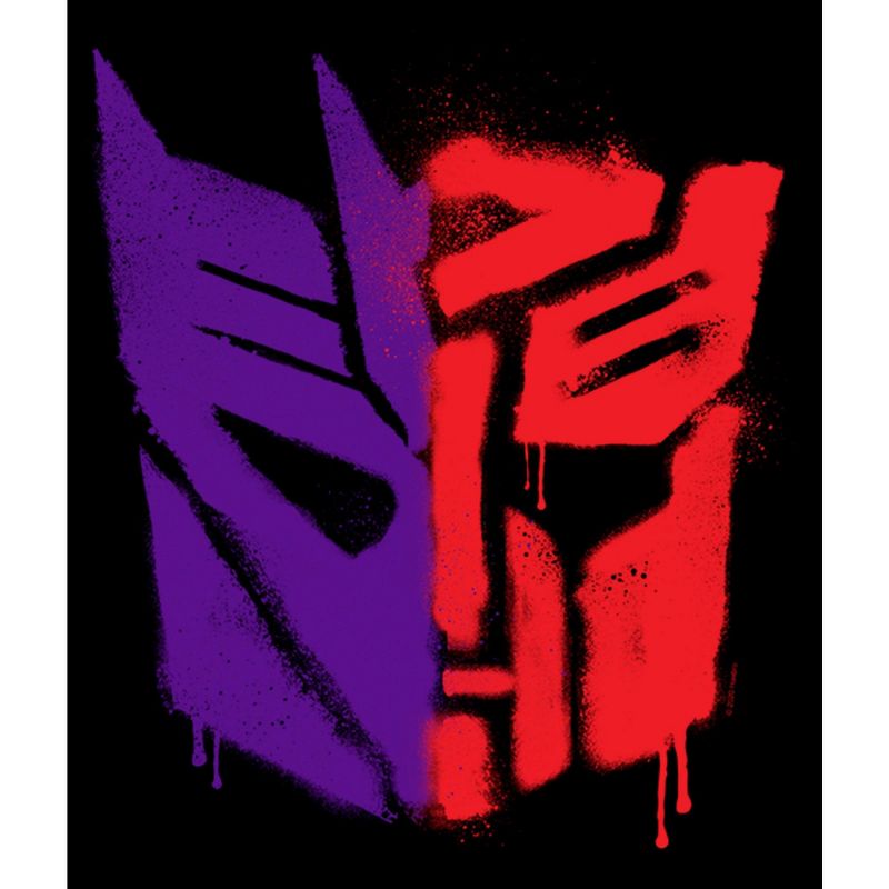 Men's Transformers Split Bot Graffiti Logo T-Shirt, 2 of 6