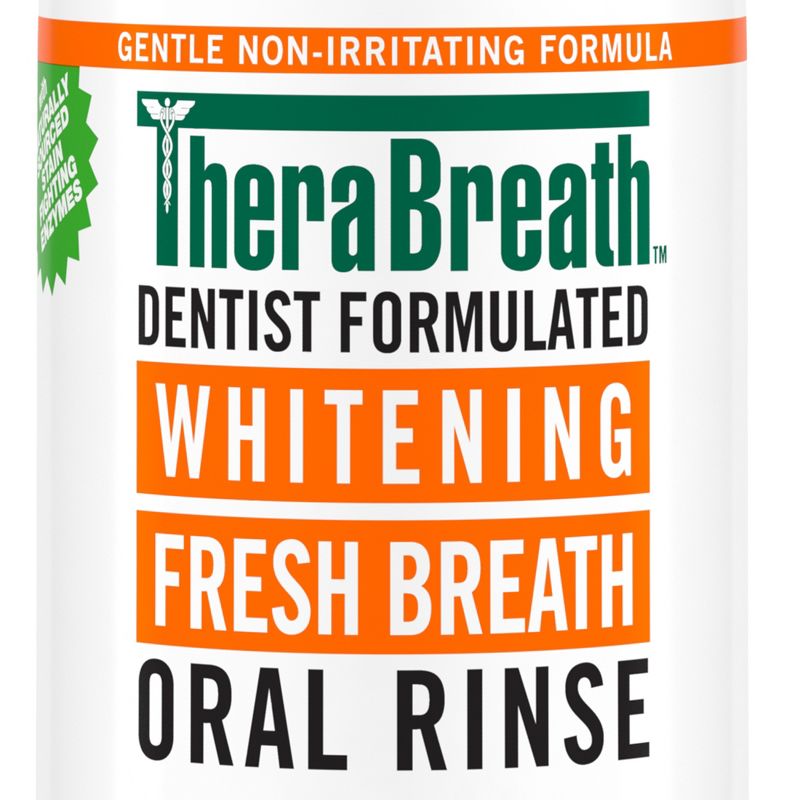 TheraBreath Whitening Mint Mouthwash - Dazzling Mint - 16 fl oz, 3 of 10