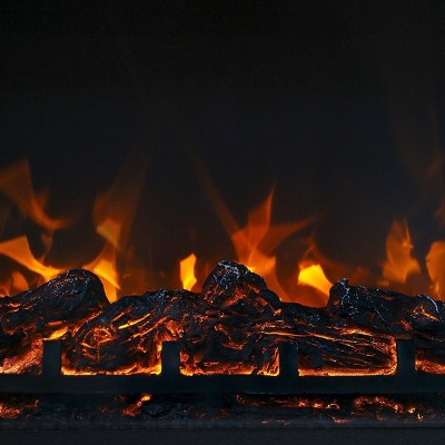 28.5" Black Electric Wall Mount Fireplace Insert with Remote