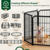Yaheetech 8 Panels Dog Playpen Panels Metal Pet Playpen, Black - 4 of 4