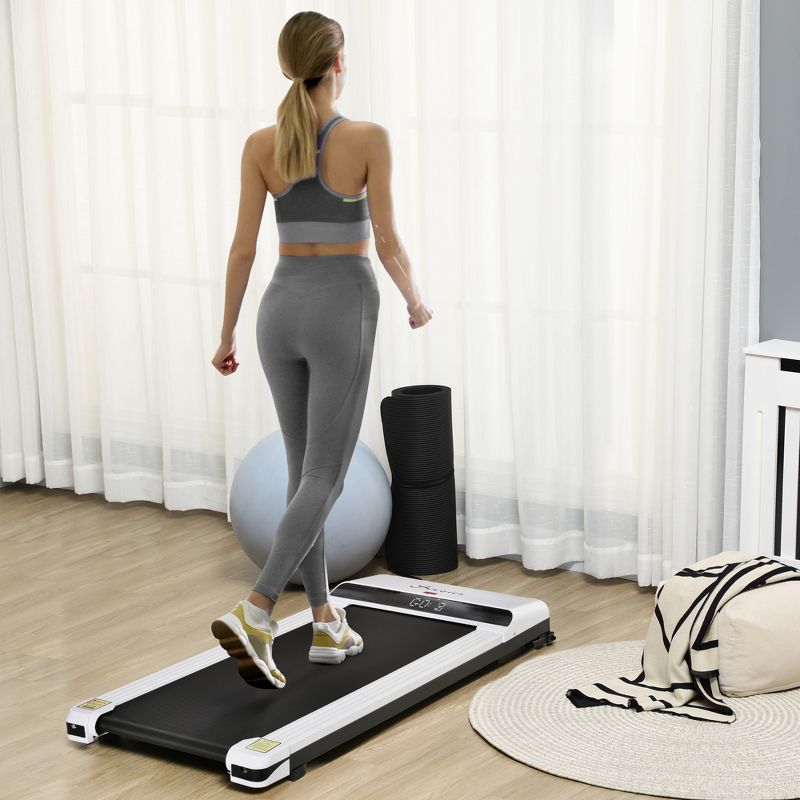 Soozier Walking Treadmill, Walking Pad Machine with LED Monitor and Remote Control for Home Gym, 3 of 9