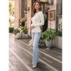 Women's Long Sleeve Knit Shirts Tops Soft Crewneck Blouse Stretch Fitted Fall Business Casual Y2K Outfits - 3 of 4