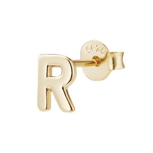 Adornia 14k Gold Vermeil .925 Sterling Silver Single Initial Stud Earring - 1 of 2