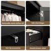EcoSummer Armoire Wardrobe Closet with 3 Drawers & 2 Doors, Modern Wooden Wardrobe Cabinets for Hanging Clothes, Black Tall Standing Bedroom Armoires - 4 of 4