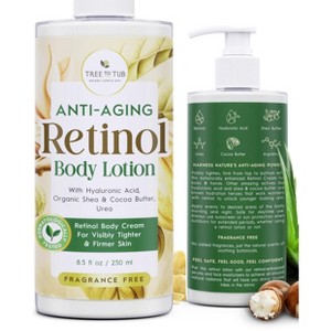 Tree To Tub Retinol Body Lotion - Hydrating Retinol Body Cream, Retinol Firming Cream w/ Hyaluronic Acid & Shea Butter, Body Lotion for Crepey Skin - 1 of 4