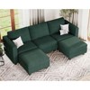 Belffin Modular Sectional Sleeper Sofa with Storage Ottoman, Corduroy Luxury Sectional Sofa with Chaise Convertible Modern Sectional for Living Room - 4 of 4