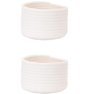 REGALWOVEN Home Decor Woven Shelf Closet Storage Bin for Putting Blankets Towels 2 Pcs - 1 of 4