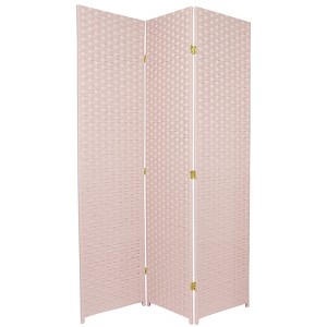 Oriental Furniture 6' Tall Woven Fiber Room Divider Special Edition 3 Panel - 1 of 1