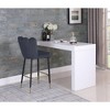 Meridian Furniture,Lily Grey Velvet Stool, Set of 2 - 2 of 4