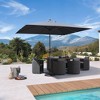 PURPLE LEAF Patio Umbrella Outdoor Table Umbrella Aluminum Frame Market Umbrella Sun Umbrella with 8 Sturdy Ribs - 2 of 4