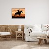 Stupell Industries Cowgirl Sunset Silhouette Southwestern Horse Field Landscape Black Framed Giclee Art - 2 of 4