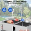 Restaurant Freestanding Stainless Steel Commercial Kitchen Sink with Faucet, Prep & Utility Washing Hand Basin Laundry Tub - 2 of 4