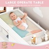 FUFU&GAGA 3-Drawer Baby Changing Table with Safety Strap & Leather Handles  Modern Family Storage Solution for Hassle-Free Parenting - 4 of 4