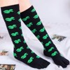 Clover Pattern Knee High Socks (Toe Socks) from the Sock Panda (Women's Sizes, Adult Medium) - 2 of 3