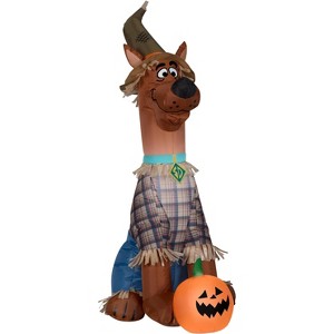 Gemmy Airblown Inflatable Scooby as Scarecrow Warner Brothers , 3.5 ft Tall, Multicolored - 1 of 3