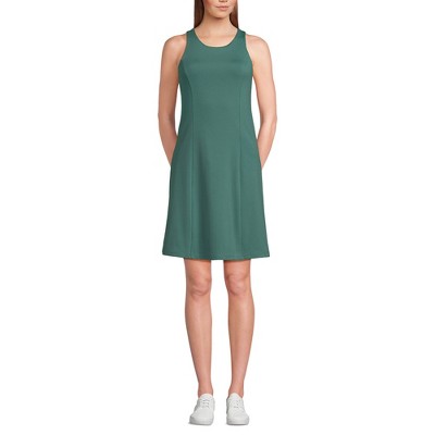 Lands' End Women's High Impact Crew Neck Above the Knee Active Dress