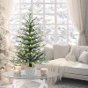 Puleo 36" Pre-lit Potted Arctic Fir Mini Artificial Christmas Tree with COLOR Lights: Indoor/Outdoor, PVC - 4 of 4