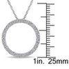 EVERLY JEWELRY | 10K White Gold 1/10 CT TW Diamond Circle Of Life Pendant with Chain - 17 inch - 4 of 4