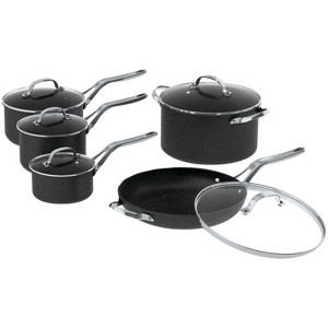 Starfrit 10-Piece Cookware Set with Stainless Steel Handles in Black - 1 of 4