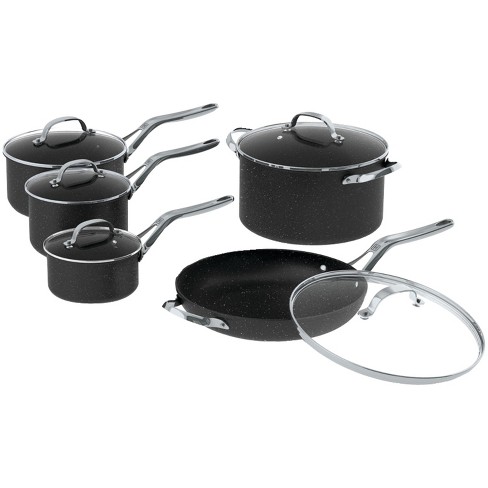 Starfrit 10-Piece Cookware Set with Stainless Steel Handles in Black - image 1 of 4