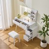 Dexmalle Modern Makeup Vanity Desk with 4 Drawer,LED Lights and Mirror - 4 of 4