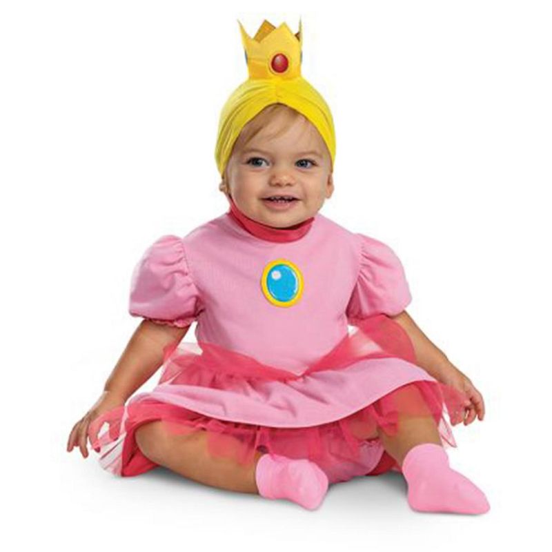 Super Mario Bros. Princess Peach Posh Infant Costume, 1 of 6