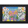 Spring Friends Bunnies Doormat Easter Welcome Floral 30" x 18" Briarwood Lane - 2 of 4