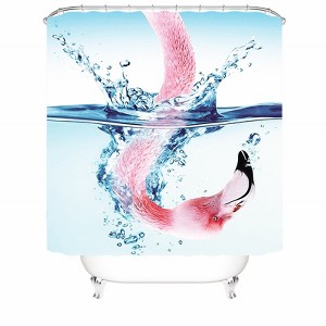Flamingo In The Water Shower Curtains for Bathroom Waterproof Fabric Bath Curtain Durable Soft Stylish Bathroom Decor 72x72 Inch - 1 of 1