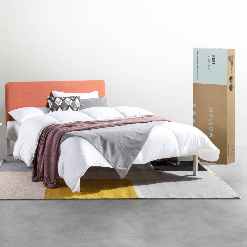 Kert Metal Platform Bed with Fabric Headboard - Mellow, 6 of 11