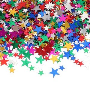 Unique Bargains Christmas Decorations DIY Twinkle Metallic Foil Glitter Star Tables Confetti 0.2/0.4 Inch 0.07 Ibs - 1 of 4