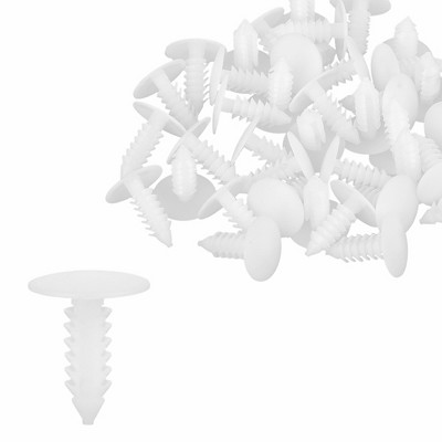 Unique Bargains 40pcs Bolt Rivets Fastener Mudguard Bumper Retainer Clips White for Ford for Chrysler