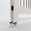 MelO Caress Mini Foldable Crib, Sleek Acrylic Frame with 4 Height Levels, Easy Fold & Smooth Rolling Wheels – Washed White - 4 of 4