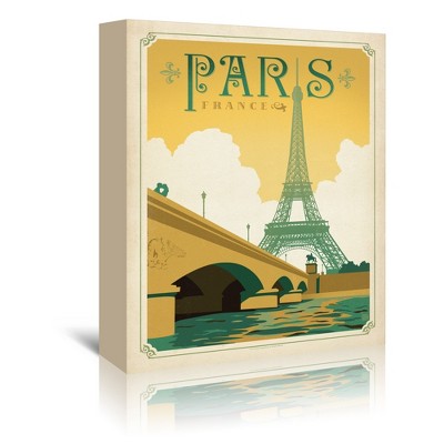 Paris France by Anderson Design Group Wrapped Canvas - Americanflat - 5" x 7"