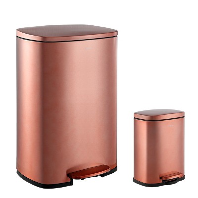 Happimess Betty Retro Mini 3.2-gallon Step-open Trash Can, Rose Gold :  Target