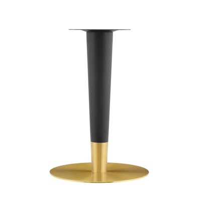 Natural Wood and Gold Square Dining Table