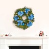 24 Inch Pre-Lit Christmas Wreath with Lights, Timer - Battery Operated - Christmas Decorations Front Door Lighted Wreath for Indoor Wall Window - 2 of 4