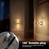 YANSUN 2-Pack 1W Plug-in Warm Light Night Lamp, Acrylic Bubble Rod, Up & Down Glow, Black & Copper Base, Sliding Dimmer - 3 of 4