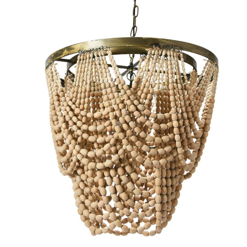 Storied Home Draped Wood Bead Chandelier, 4 of 10