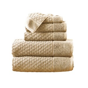 Cotton Quick-Dry Textured Towels - Great Bay Home. - 1 of 4