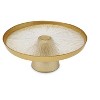 Classic Touch Glass Footed Cake Plate with Gold Rim - 3 of 4