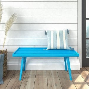 Plank+Beam Entryway Bench, Solid Wood End of Bed Bench for Bedroom, Hallway, Porch, 41.25” - 1 of 4