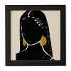 Domonique Brown Black Hair No. 3 Framed Wall Art Black - Deny Designs - 4 of 4