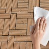 Wood Plastic Composite Deck Tiles Set of 20pcs, Composite Decking Resist Rust, Patio Flooring Outdoor Waterproof - 4 of 4
