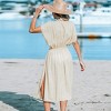 Women's Striped Side Split Midi Cover-Up Dress - Cupshe - 3 of 4