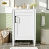 TIRAMISUBEST 20" Bathroom Vanity with Ceramic Sink, Bathroom Vanity Cabinet with Soft Close Door, Adjustable U-Shaped Shelf, Door Storage Rack - 2 of 4