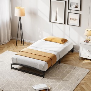 Low Bed Frame 6 Inch Heavy Duty Metal Platform Bed Frame Low Profile, Mattress Foundation, No Box Spring Needed - 1 of 4