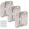 National Hardware 3-1/2 in. L Satin Nickel Door Hinge 12 pk - image 2 of 2