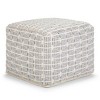 PAGED Modern Handwoven Pouf Ottoman, Chic Home Decor Multi-Functional Footstool, Stylish Striped Design for Living Room - 2 of 4